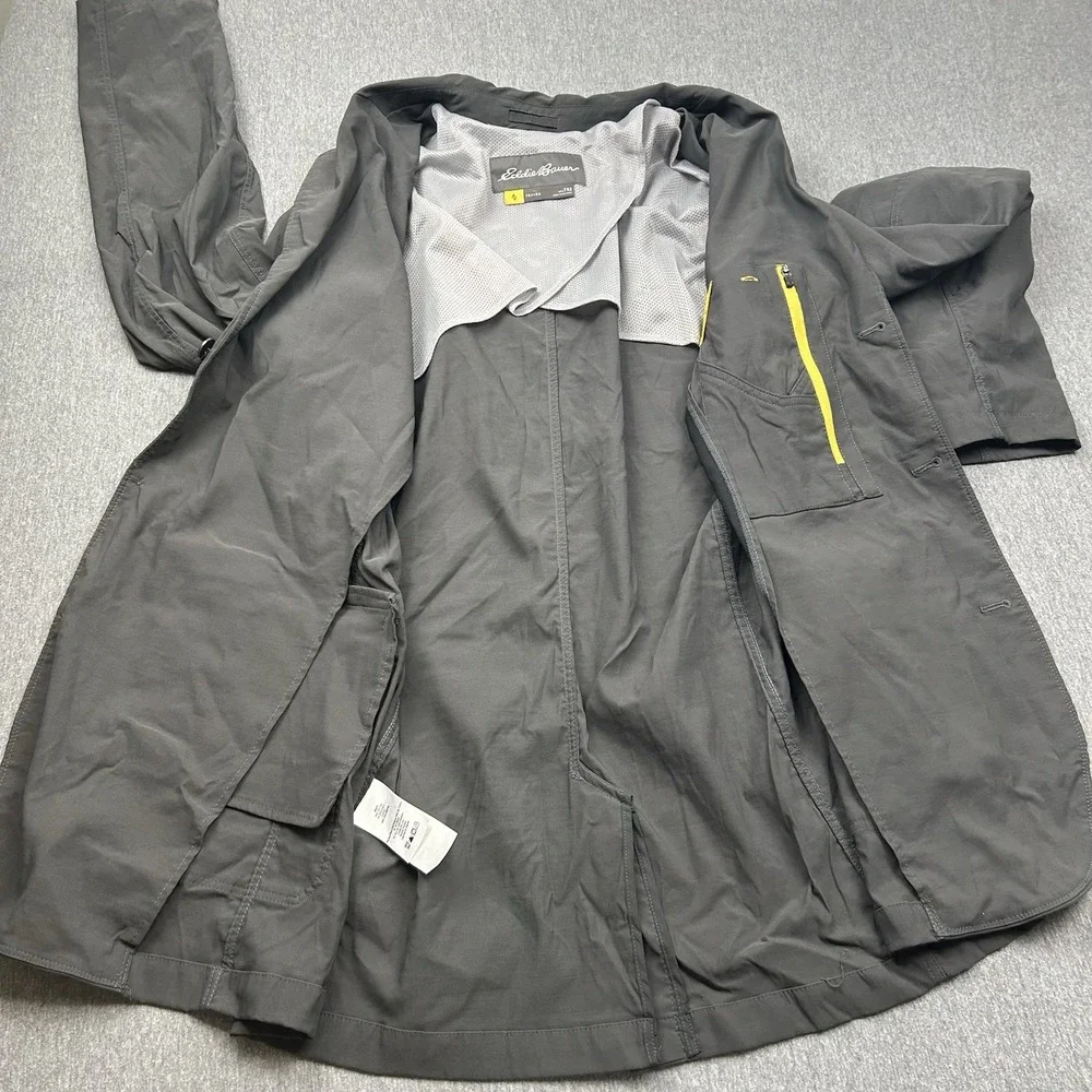 Eddie Bauer Travex Blazer Jacket Mens 42 Tall Gray Lightweight‎ Travel Pockets